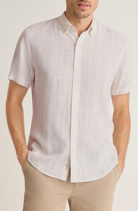 Slim Fit Striped Short Sleeve Shirt