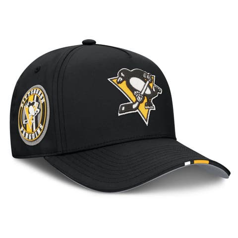 Men's Fanatics Black Pittsburgh Penguins 2025 NHL Draft Authentic Pro On-Stage Podium A-Frame Adjustable Hat