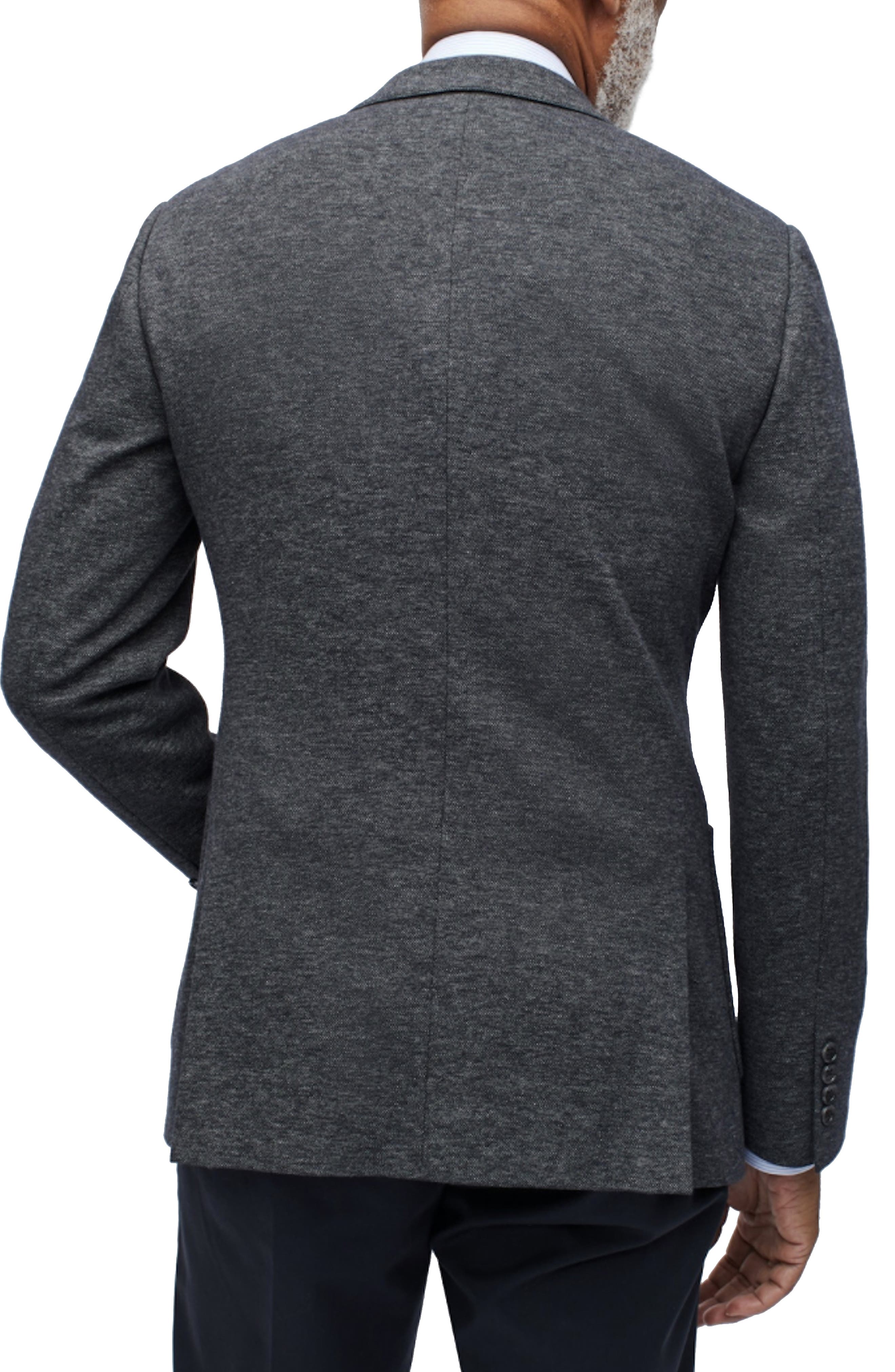 Slim Fit Knit Cotton Blazer