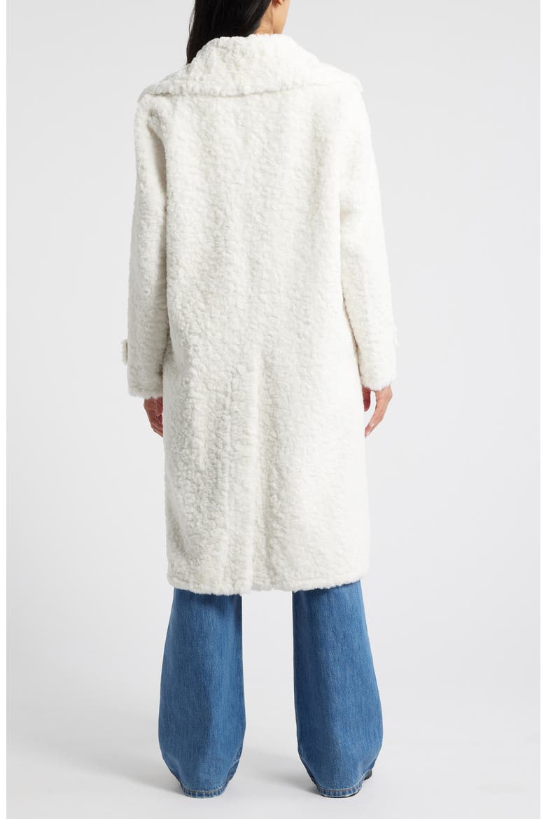 Longline Faux Fur Coat, Alternate, color, IVORY