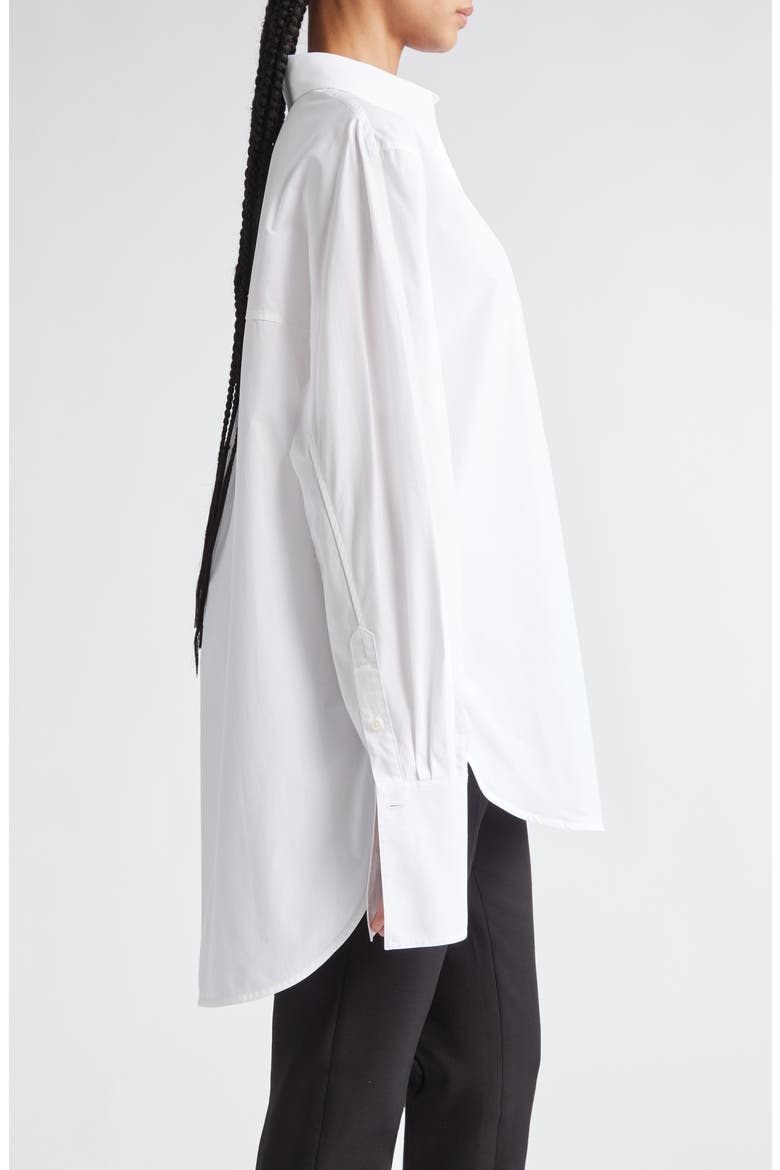 Double Length Cuff Button-Up Shirt, Alternate, color, WHITE
