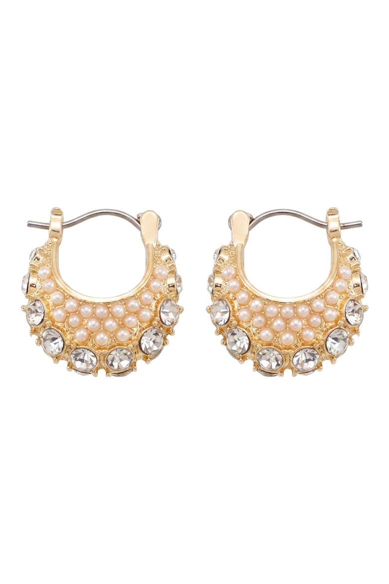 Samira Rhinestone Earrings, Main, color, Gold