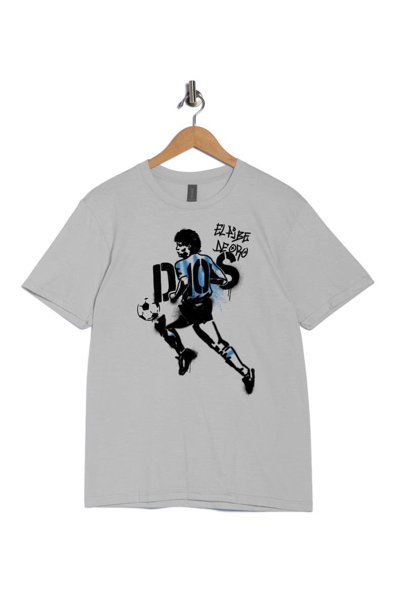 Maradona Stencils Graphic T-Shirt, Alternate, color, WHITE