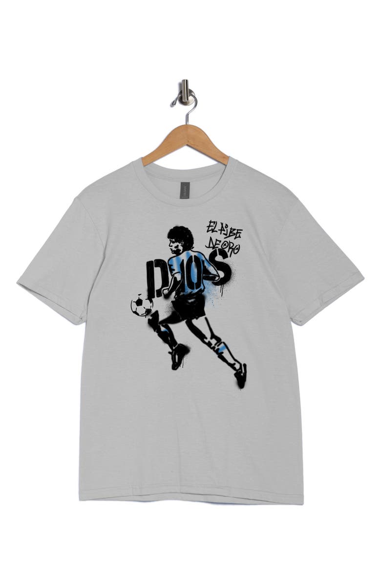 Monster Digital Maradona Stencils Graphic T-Shirt, Alternate, color, White