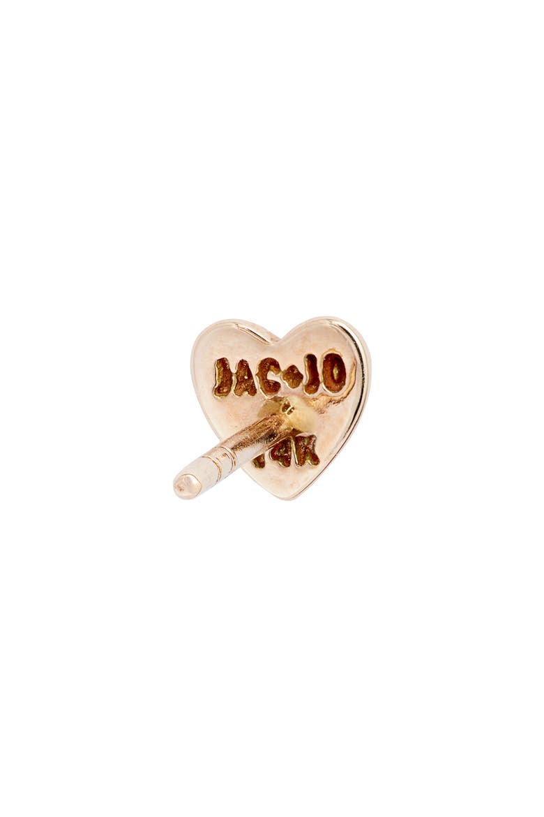 Enamel Heart Stud Earrings, Alternate, color, PINK