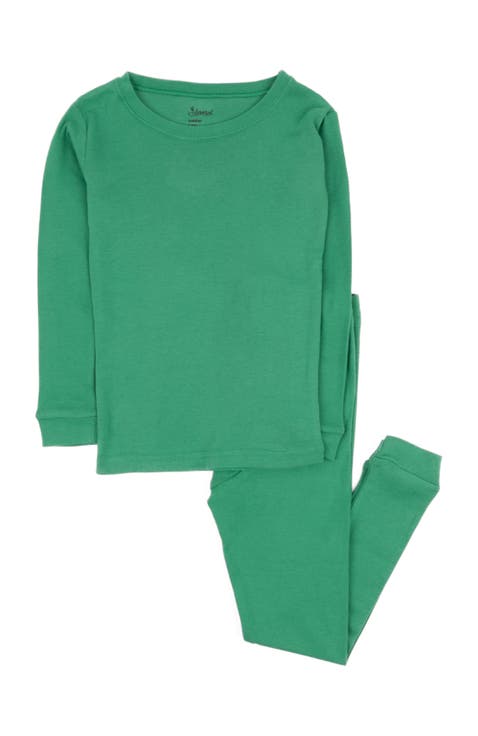 Kids Two-Piece Solid Cotton Matching Family Pajamas (Toddler, Little Kid & Big Kid)