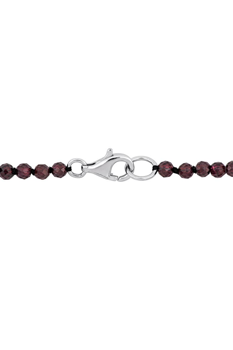 Cultured Pearl & Purple Garnet Beaded Necklace, Alternate, color, Garnet