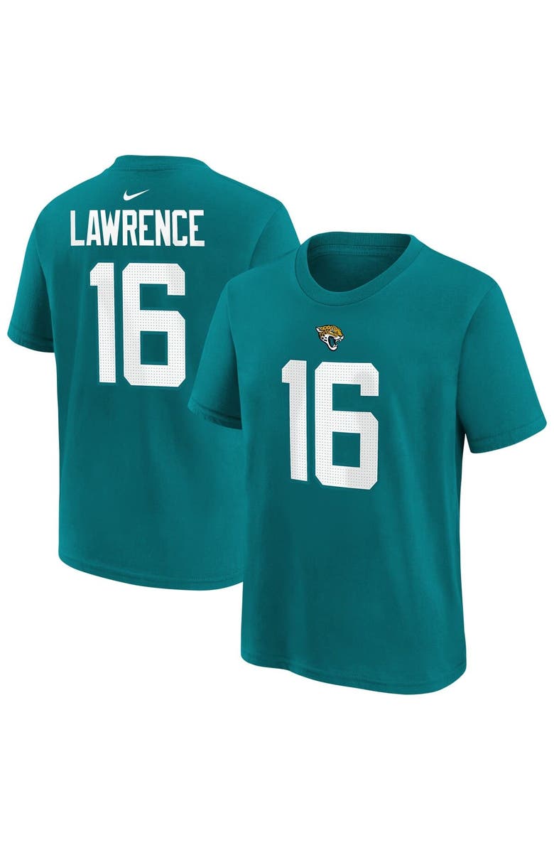 Nike Youth Nike Trevor Lawrence Teal Jacksonville Jaguars Player Name & Number T-Shirt, Alternate, color, Teal