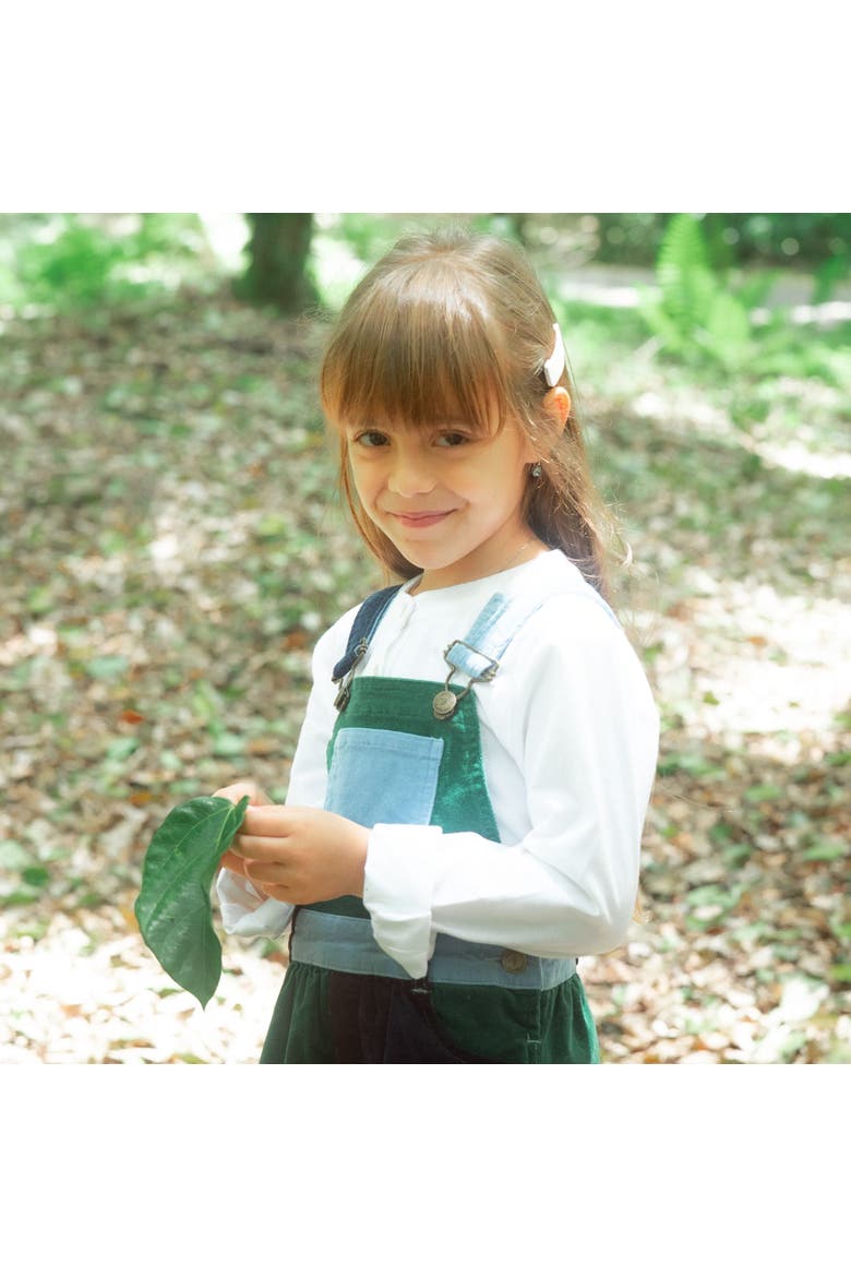 Patchwork Corduroy Overall Dress, Alternate, color, Blackthorn