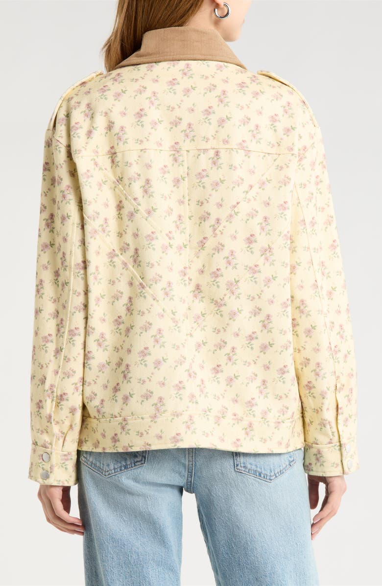 Avec Les Filles Floral Print Chore Coat, Alternate, color, Butter Flower