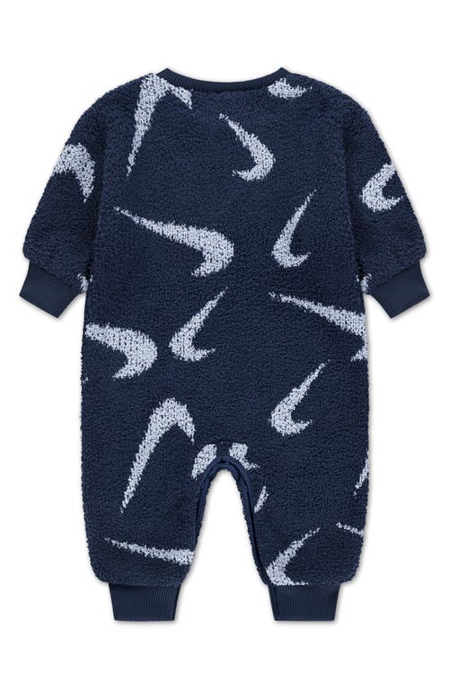 Nike Swoosh Bouclé Jacquard Romper In Blue