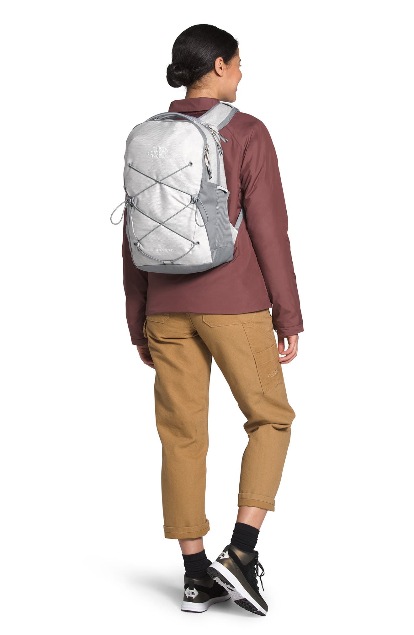 Jester Water Repellent Backpack, Alternate, color, TNF WHITE METALLIC/ MID GREY