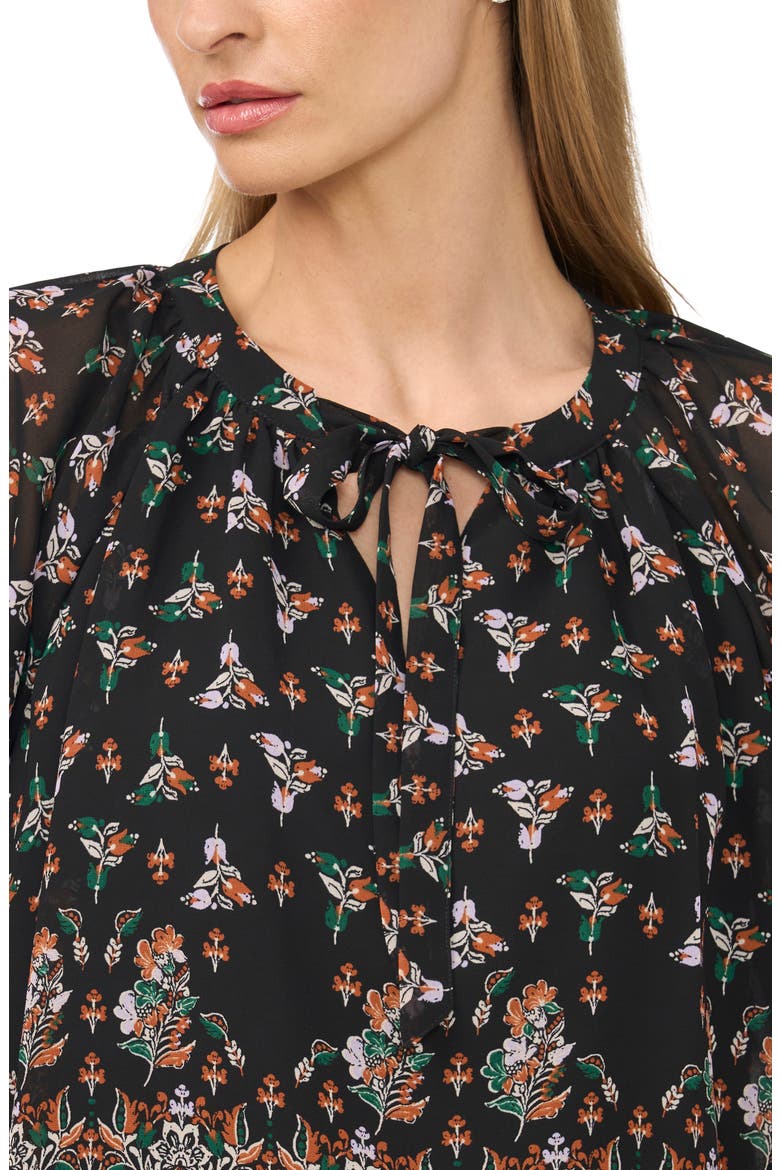 Floral Print Raglan Top, Alternate, color, ALPINE GREEN