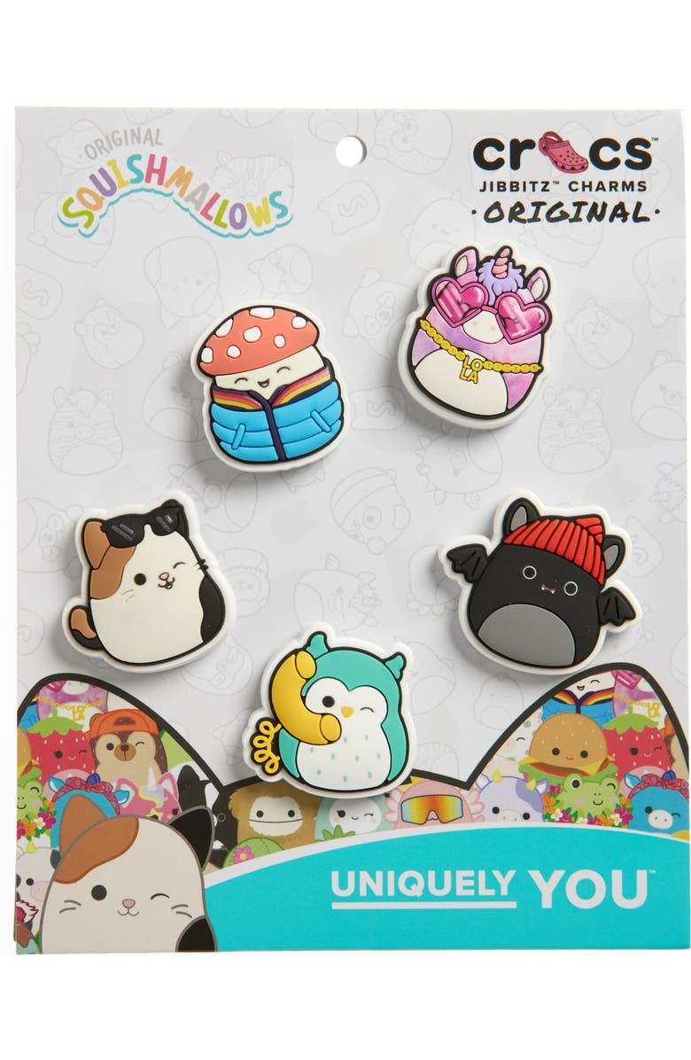 CROCS Squishmallows Assorted 5-Pack Jibbitz Shoe Charms, Main, color, White