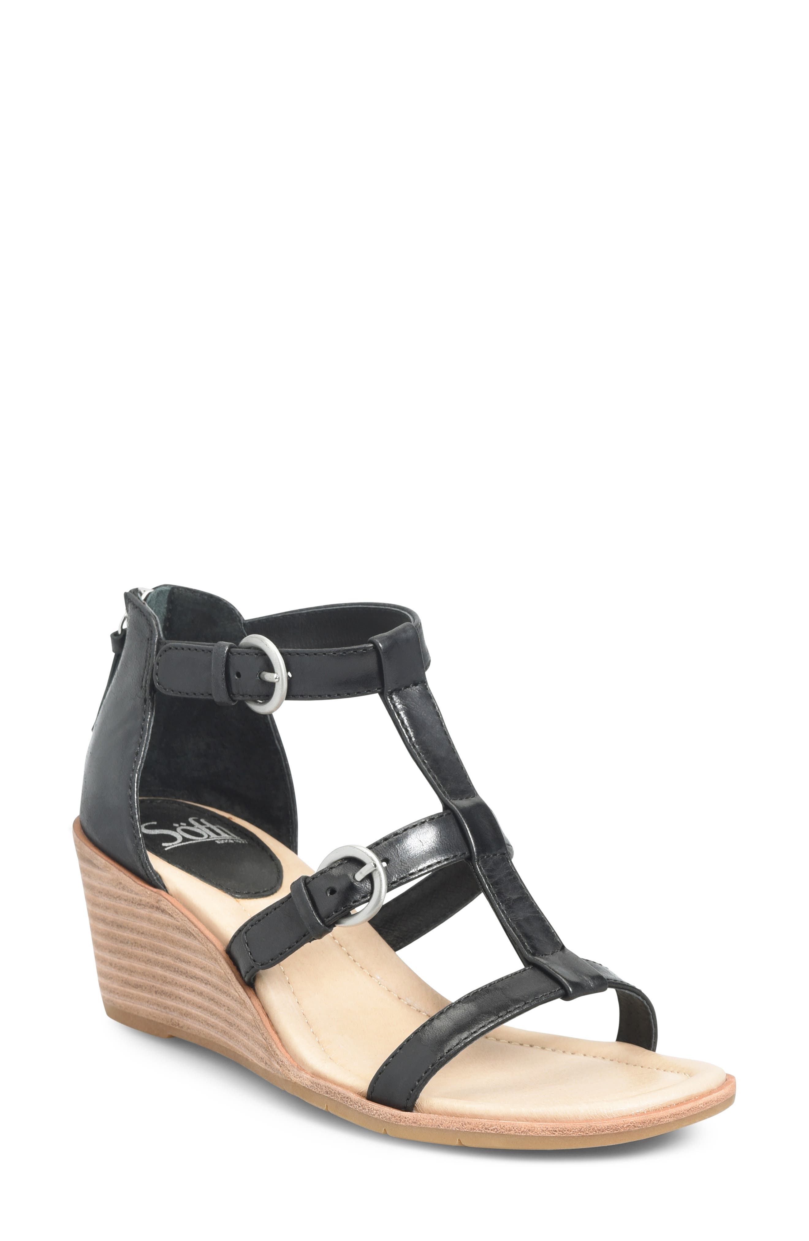 Söfft Gaige Wedge Sandal, Main, color, 