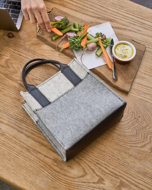 Graf & Lantz Graf Lantz Jaunt Merino Wool Mini Tote In Granite/black