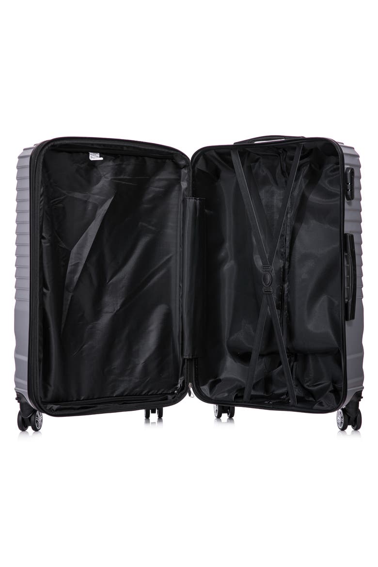 Volaro Hardshell 3-Piece Spinner Luggage Set, Alternate, color, SILVER