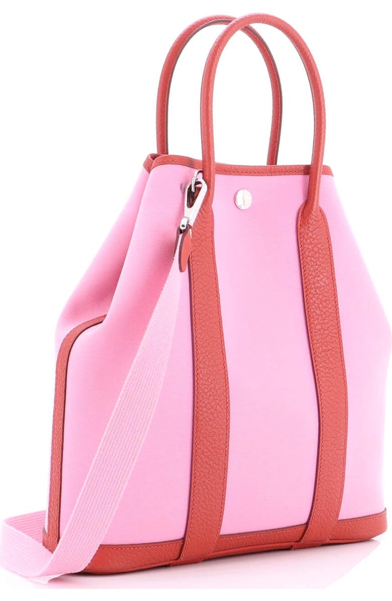 Pre-Owned Hermes Garden File Tote Toile and Leather 28, Alternate, color, Mauve Sylvestre