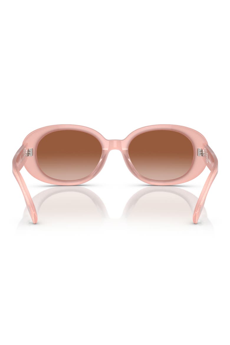 Kids' 48mm Oval Sunglasses, Alternate, color, GLITTER OPAL PINK / BROWN