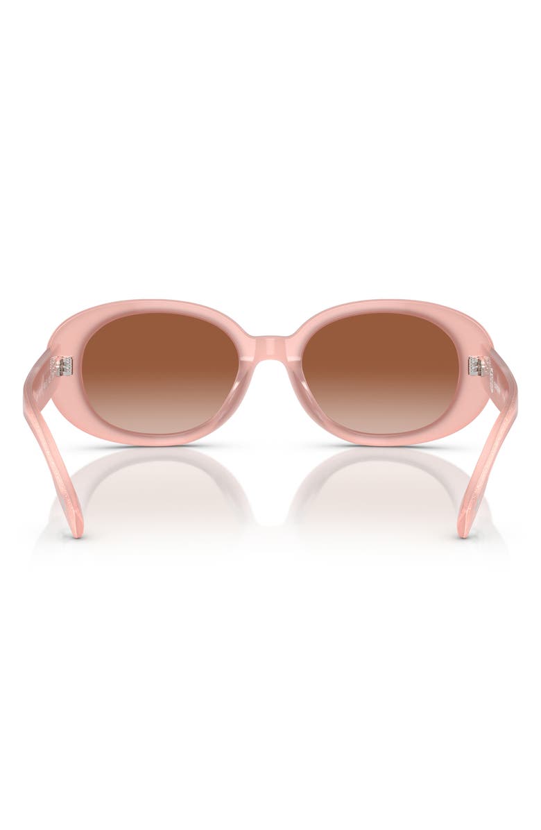 Burberry Kids' 48mm Oval Sunglasses, Alternate, color, Glitter Opal Pink / Brown