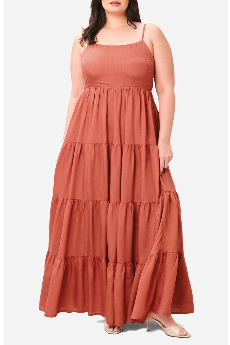 Sleeveless Maxi Dress, Main, color, BRONZE