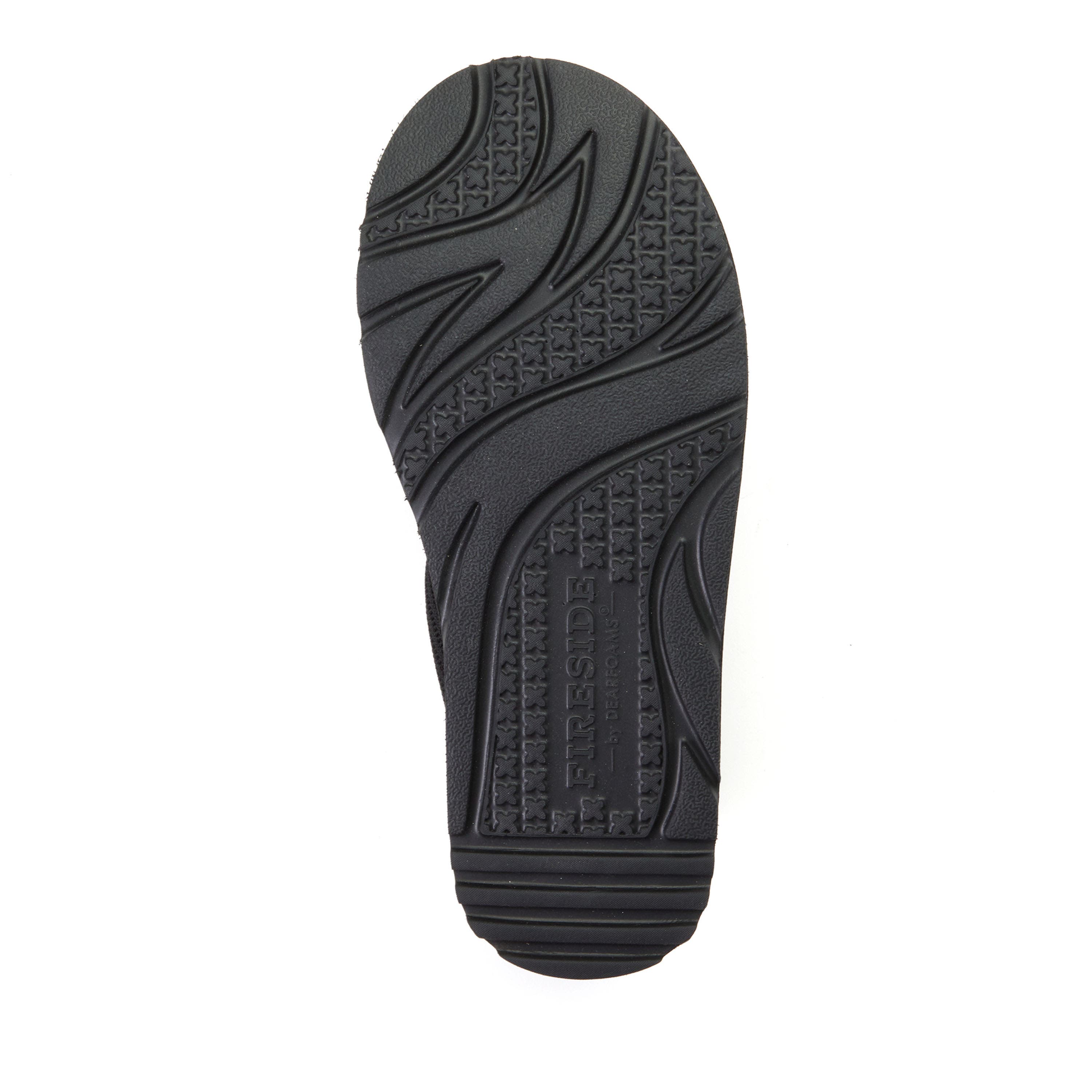 Dearfoams Fireside Greta Sport Knit Twill Water Repellent Clog, Alternate, color, Black