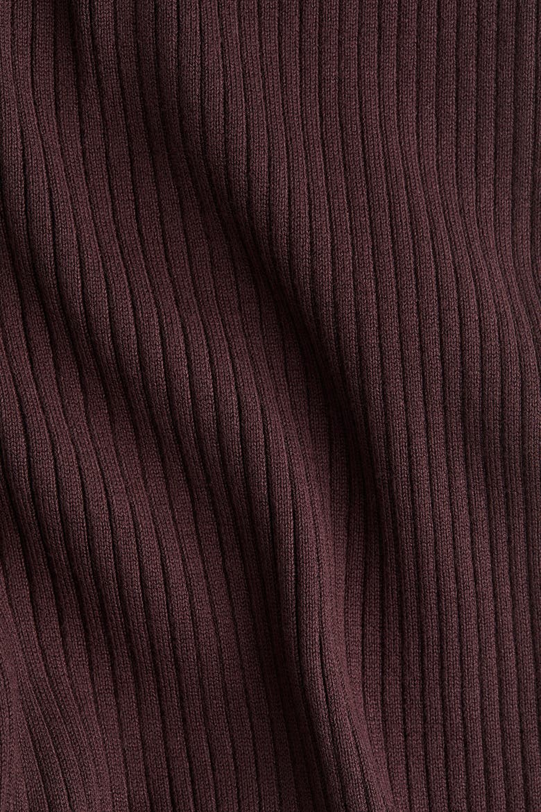 Rib-knit Trousers, Alternate, color, Dark brown