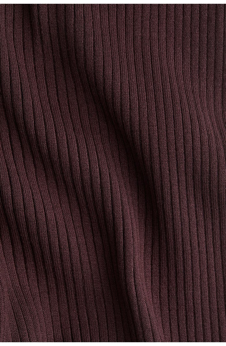 H&M Rib-knit Trousers, Alternate, color, Dark Brown