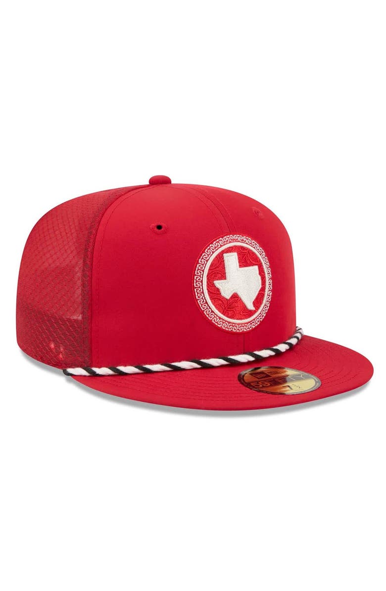 New Era Men's New Era Red Texas Rangers 2026 City Connect Batting Practice 59FIFTY Fitted Hat, Alternate, color, Red