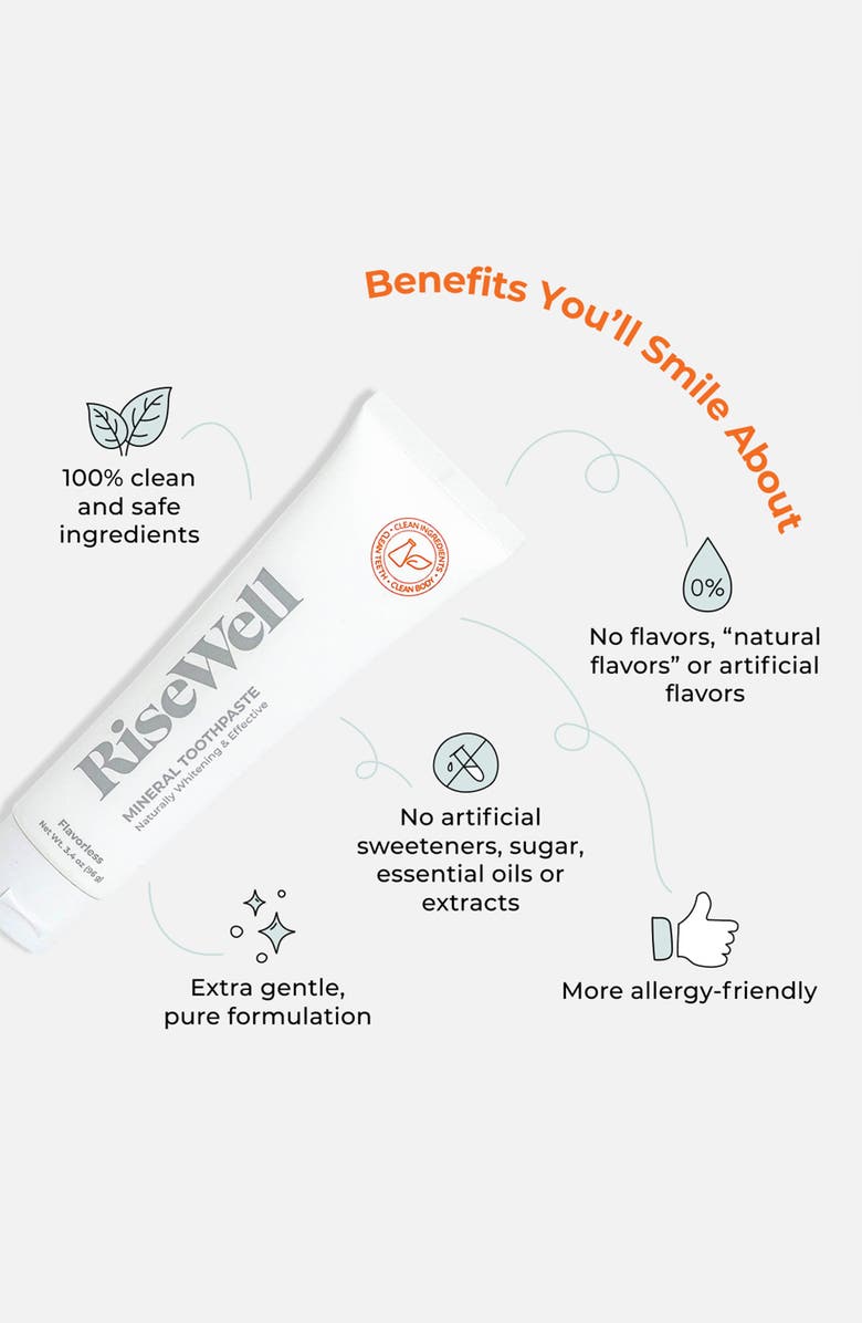 RISEWELL Flavorless Mineral Toothpaste, Alternate, color, 