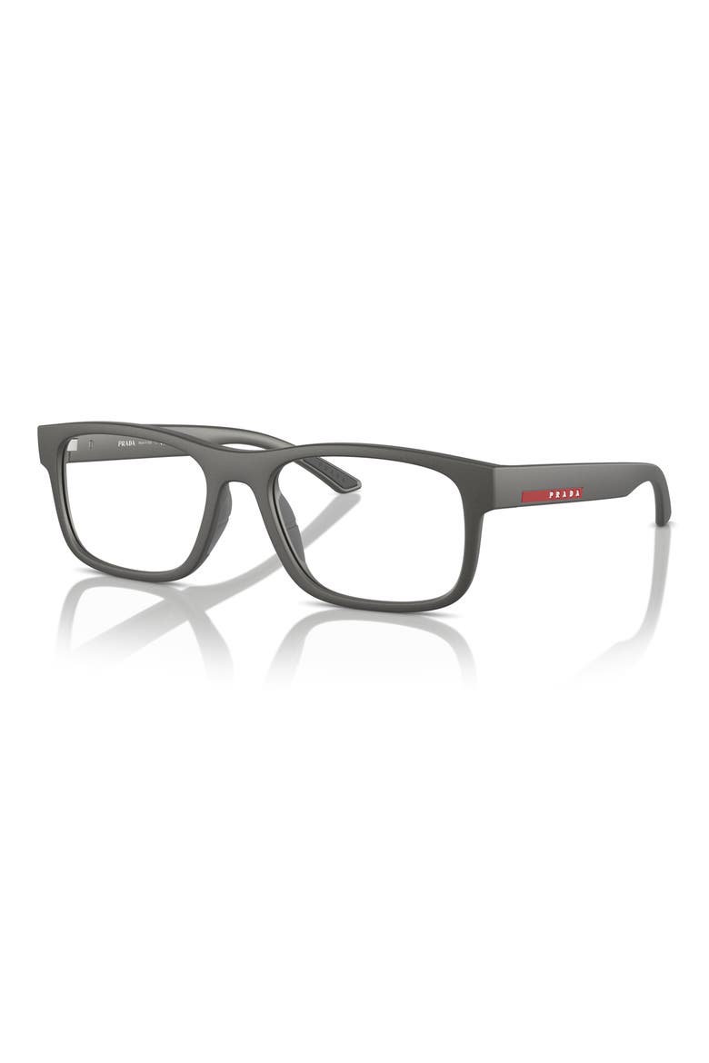 52mm Rectangular Optical Glasses, Alternate, color, GREY