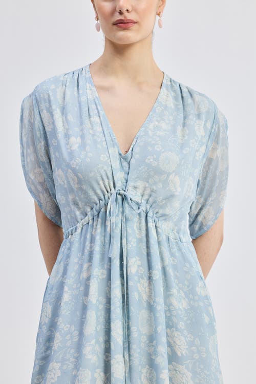 Reistor Maxi Gathered Dress In Floral Whispers