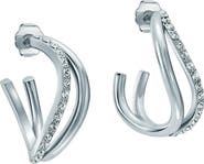 Ted Baker Large Wayva Pavé Crystal Hoop Earrings
