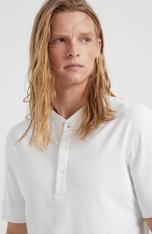 Brunello Cucinelli Linen-cotton Ribbed Henley T-shirt