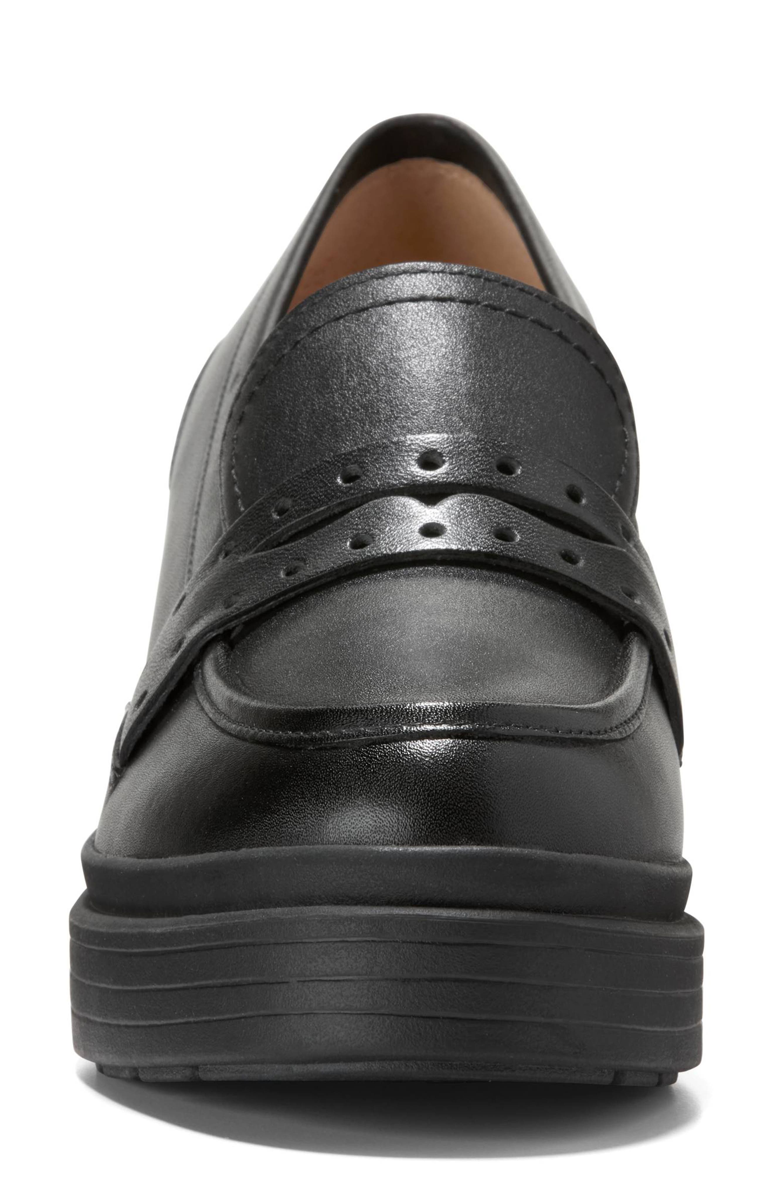 Cole Haan Paderma Penny Loafer Pump, Alternate, color, Black Leather