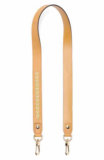 Longchamp Metallic Embroidered Leather Shoulder Strap