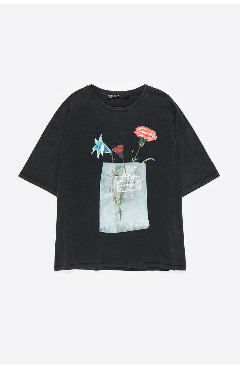 Bimba y Lola Floral Logo T-Shirt, Alternate, color, 