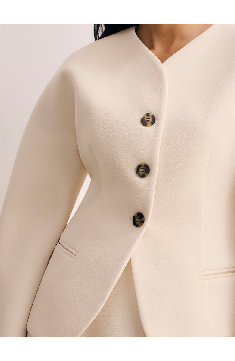 The Fold Ravello Long Sleeve Tailored Jacket, Alternate, color, Neutral