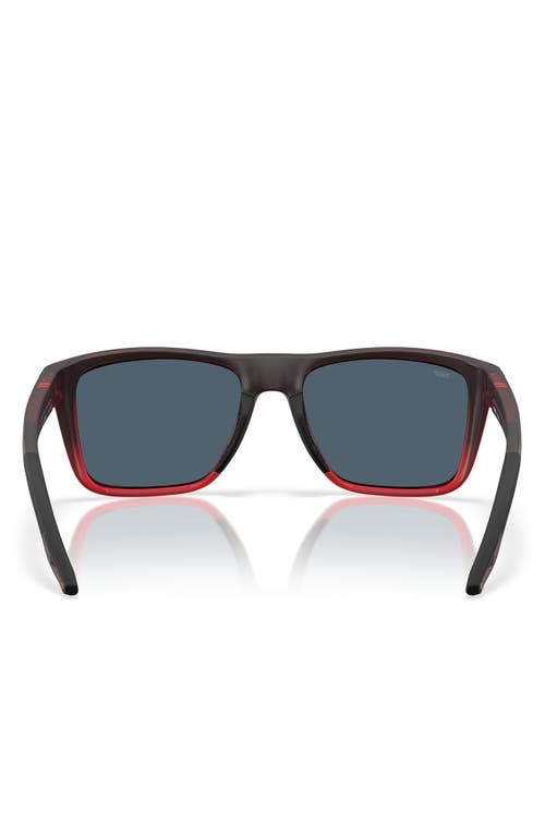 Costa Del Mar Mainsail 55mm Polarized Rectangular Sunglasses In Red Sky/gray 580p