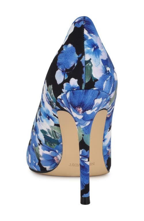 Nine West Fresh Pump In Dark Blue Floral