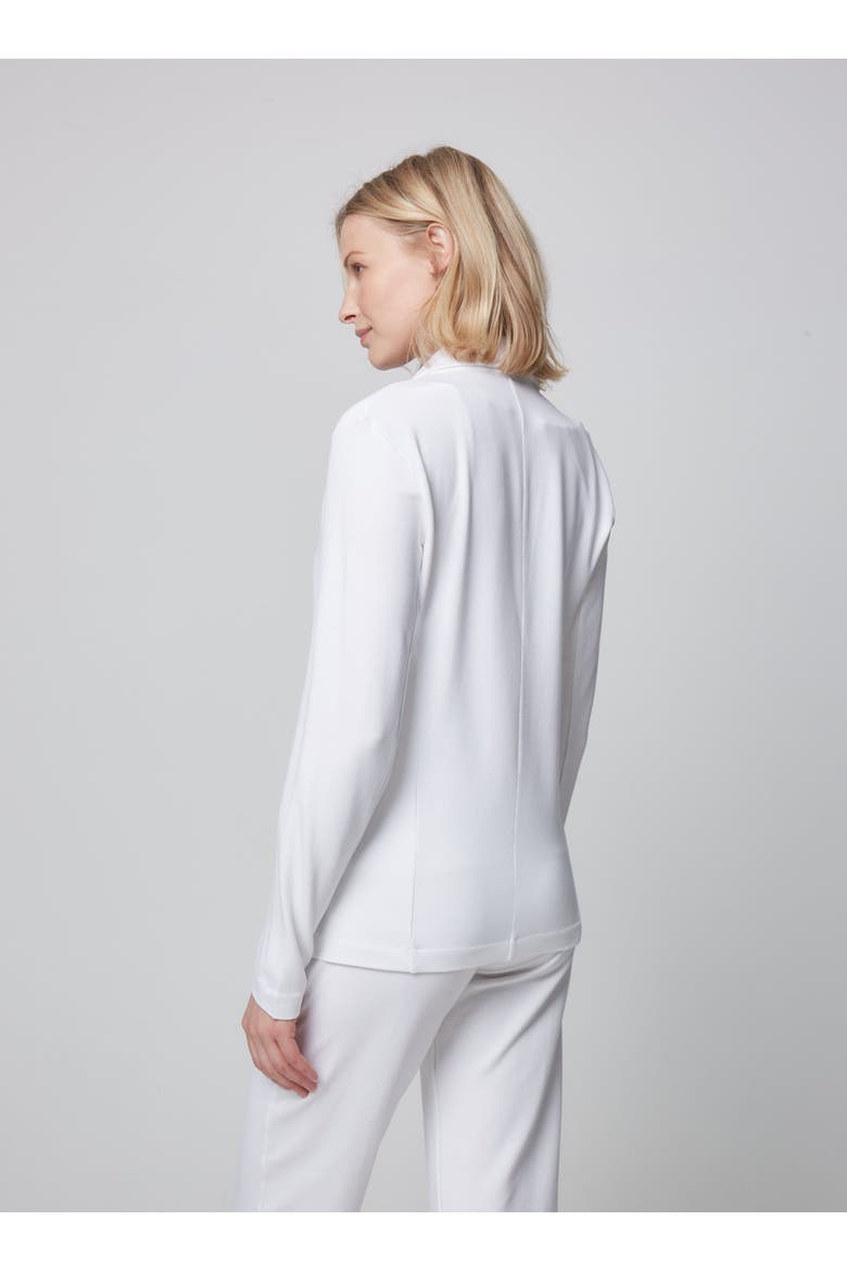 French Terry Looped One-Button Blazer, Alternate, color, BLANC
