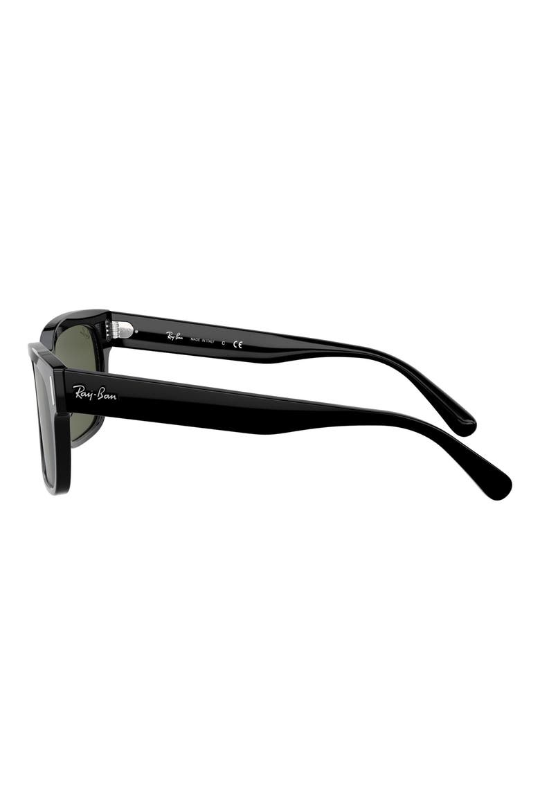 53mm Square Sunglasses, Alternate, color, SHINY BLACK