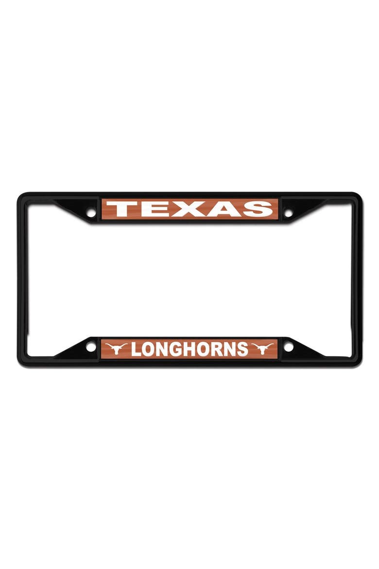Texas Longhorns Chrome Colored License Plate Frame, Main, color, Black