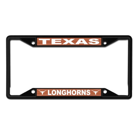 Texas Longhorns Chrome Colored License Plate Frame