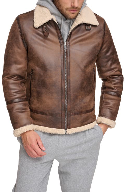 Faux Suede & Faux Shearling Jacket