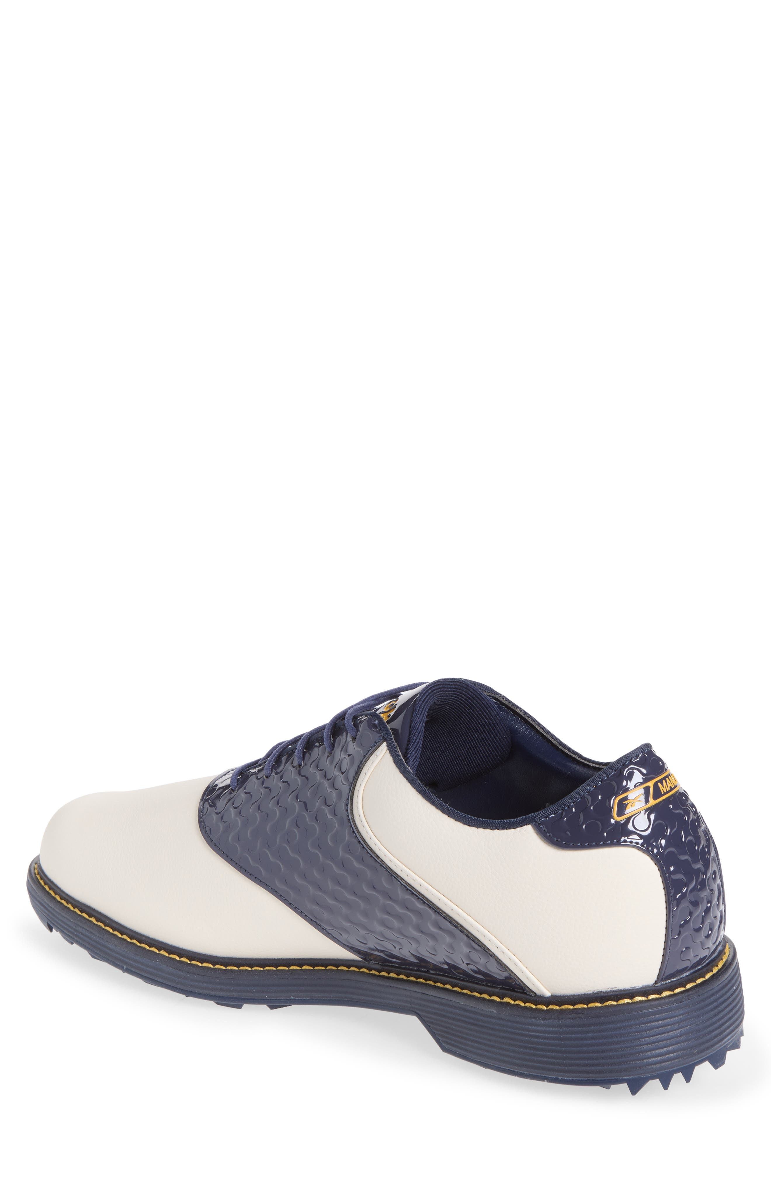 x Manors OG Pump Spikeless Golf Shoe, Alternate, color, NAVY/CHALK/YELLOW