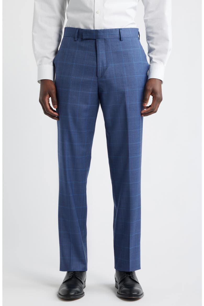 Paul Smith Camberwell Tailored Fit Blue Windowpane Check Wool Suit