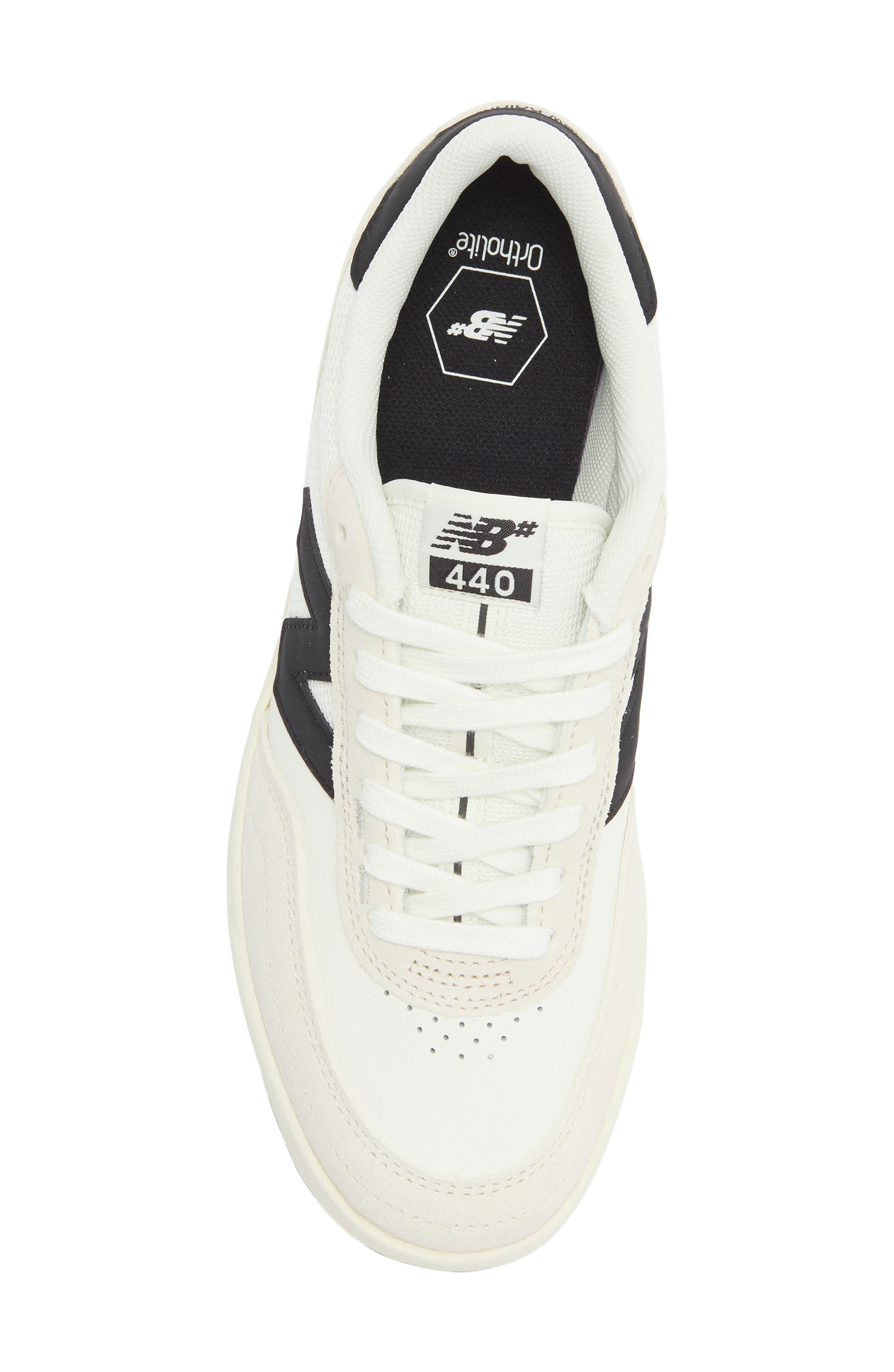 New Balance 440 Skate Sneaker, Alternate, color, Sea Salt/ Black