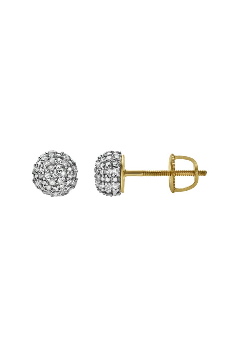 LuvMyJewelry Orbius 10K Yellow Gold Diamond Stud Earrings - 0.2ct., Alternate, color, 10K Yellow Gold