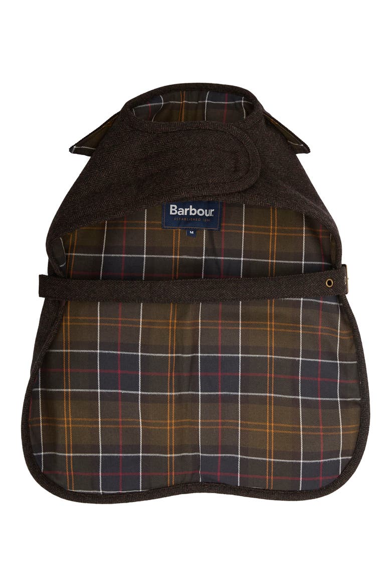 Barlow Tweed Dog Coat, Alternate, color, BROWN